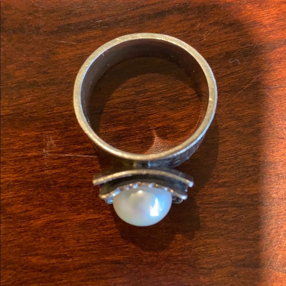 Silpada sterling silver and freshwater pearl ring - Picture 5 of 6